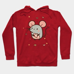 Cute Mouse Falling in Love Hoodie